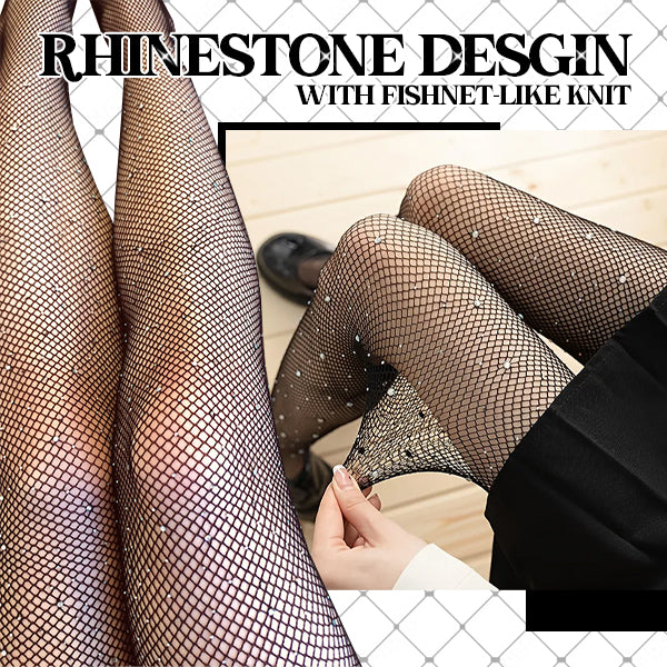 Rhinestone Glitter Fishnet Tights – lushadows